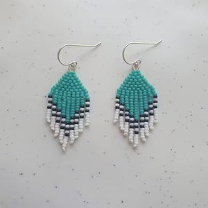 Pendientes Festivos de Estilo Bohemio para Mujer, Especial de Navidad, Joyería de Cuentas de Vidrio Tejidas a Mano para Bodas y Aniversarios - Product Image 1