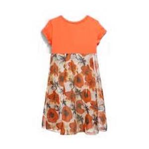 Ensemble de vêtements d'été pour filles-Short brodé en mousseline de soie florale et robe superposée-Confortable et élégant pour les enfants - Product Image 1