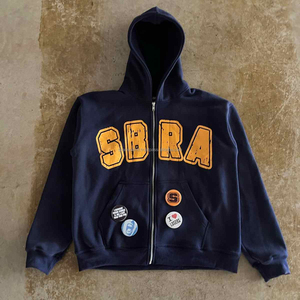OEM personalizado lavado de piedra DTG impresión gráfica Vintage desgastado cremallera hasta sudaderas con capucha para hombre Zip up ácido lavado Sudadera con capucha - Product Image 5