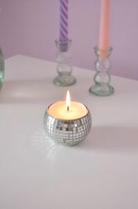 Portavelas Moderno de Mosaico de Vidrio |   Vela Votiva Hecha a Mano con Aroma Intenso para Decoración Navideña, Bodas y Uso Doméstico, Calidad Premium - Product Image 4