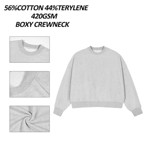 2025 cuello acanalado puño y dobladillo contraste tejido frente cuerpo bordado estampado tela para otoño XS a 6XL tallas disponibles - Product Image 2