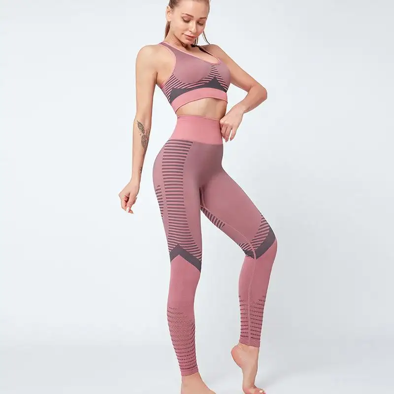 Süblimasyon tasarım nefes eşofman moda kadınlar için Yoga kıyafeti toptan yeni tasarım özel spor eğitimi takım elbise