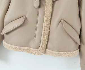 เสื้อแจ็คเก็ตหนังกลับหนาสำหรับผู้หญิง, เสื้อโค้ทหนังกลับหนาและขนเฟอร์สำหรับฤดูหนาว - Product Image 5