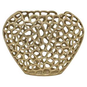 Florero de Metal de aluminio con acabado dorado de estilo moderno, mesa hecha a mano de hierro de forma impresionante para el hogar, bodas o interiores de hoteles - Product Image 1
