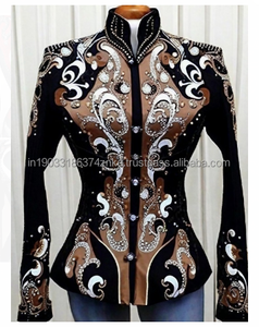 Chaqueta de espectáculo impermeable para mujer de equitación de buena calidad Chaqueta de espectáculo de equitación de bajo precio a precio barato - Product Image 3