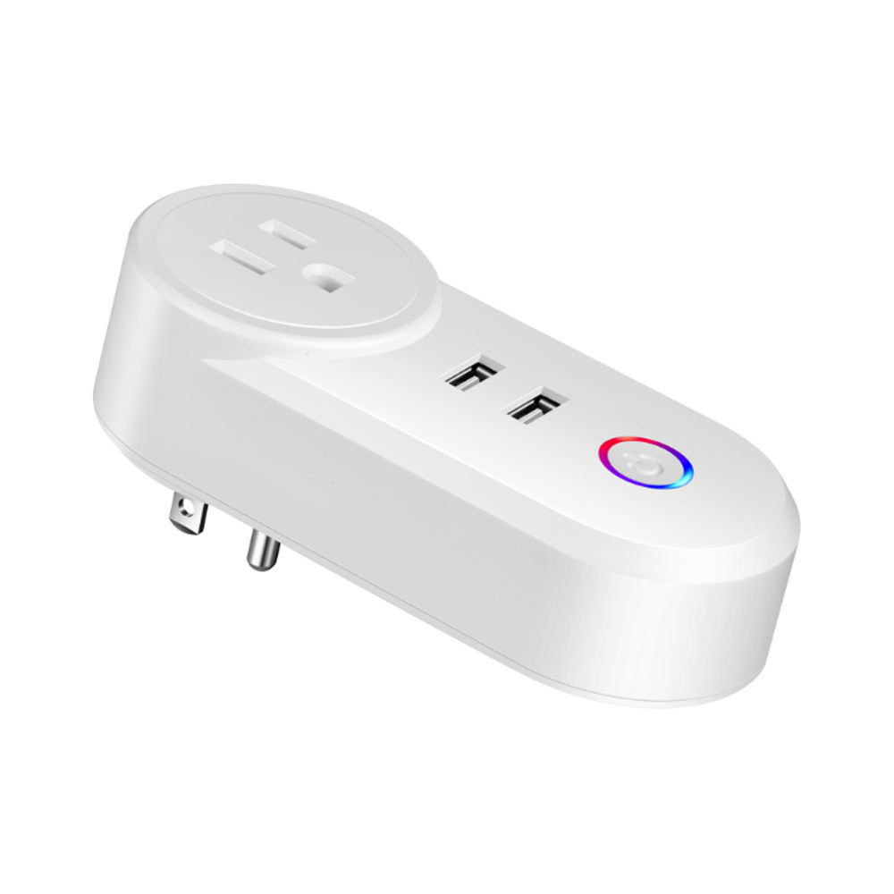 HONPNK Tuya WiFi Smart Plug Socket 240V 16A Power Monitor Remote Voice Control with 2 USB Ports for UK US EU