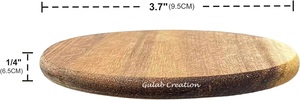 Sous-verres ronds en bois d'acacia avec support rustique Ensemble de sous-verres en bois naturel pour la protection de la table et la décoration intérieure - Product Image 2