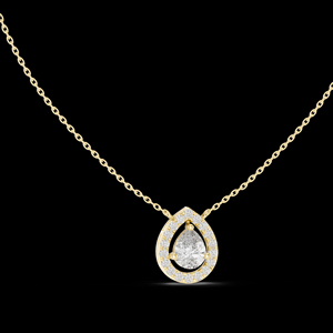 Bijoux en or 18 carats Moissanite Diamond Pear Shape Teardrop Diamond Necklace for women wear - Product Image 6