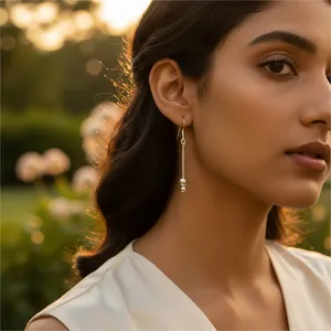 Dainty 925 Silver Ball <b>Drop</b> <b>Earrings</b> for Women <b>Fashion</b> Jewelry - Product Image 1