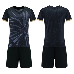 Ensemble de maillots de volley-ball pour femmes-Uniforme à manches courtes-Chemise col en V-Kit short double poches-Combinaison d'entraînement sportive pour femmes - Product Image 3