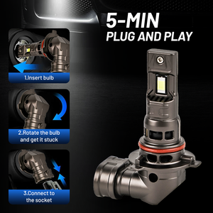 หลอดไฟ LED Vypart 9005 HB3 สำหรับรถยนต์ Audi สว่างพิเศษ 12V อายุการใช้งานยาวนาน ไม่กระพริบ 6500K อุณหภูมิสี ใหม่ แพ็ค 2 ชิ้น - Product Image 2