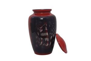 Urna para cenizas humanas Cremación Aluminio Bandera americana roja Recuerdo Urna para adultos Para cenizas humanas para sus seres queridos Urna funeraria - Product Image 6