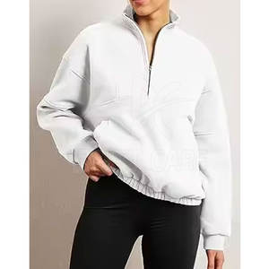 <b>Women</b> Casual <b>Quarter</b>-<b>Zip</b> Pullover Sweatshirt Long Sleeve Breathable Training Top Quality - Product Image 6