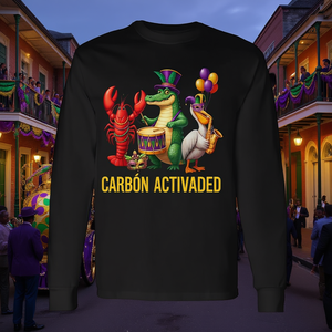 Camiseta Promocional de Manga Larga con Diseño de Cocodrilo, Cangrejo de Río y Pelícano, Mardi Gras, Nueva Orleans, Louisiana - Product Image 3