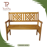 Banc d'extérieur contemporain en pin massif courbé, siège imperméable pour jardin, chambre, salon, patio, parc, cour