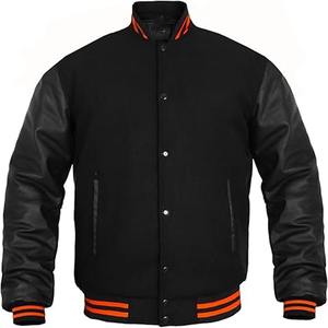 OEM Custom Winter Vintage School College Men's Varisty Jackets Letterman Crop Varsity CollegeBaseballjacket for men - Product Image 2