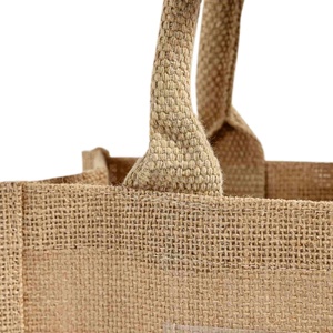 Classic Eco-Friendly Jute Tote Bag Rope Handle <b>Medium</b> for Daily Use Advertising Gifts Customizable Logo Letter Screen Printing - Product Image 2