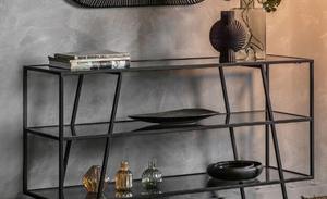 Salon Console Table Multifonction Conception Grand 3 Étagères Affichage En Métal Table Décorative En Métal Intérieur Maison Table - Product Image 2