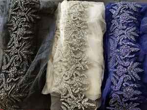 Indian Exporter's Handmade Heavy <b>Beaded</b> Lace Trimmings for Suit & Dupatta Decoration on Sale <b>Beaded</b> <b>Trims</b> - Product Image 3