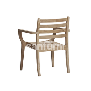 เก้าอี้รับประทานอาหารธรรมชาติเฟอร์นิเจอร์สวนกลางแจ้งไม้สักแข็งเก้าอี้สวนห้องรับประทานอาหาร - Product Image 4