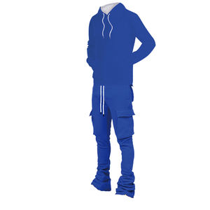 Conjunto Deportivo de Invierno para Hombre con Logotipo Personalizado, Dos Piezas, 100% Algodón, Secado Rápido, Felpa - Product Image 4