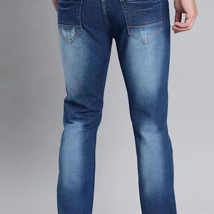 Pantalones vaqueros para hombre, Vaqueros rectos para hombre, pantalones vaqueros elegantes, ropa de calle para hombre, pantalones elásticos ajustados lavados Vintage, servicio OEM - Product Image 5