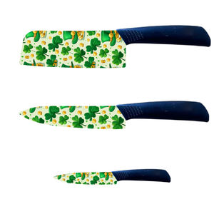 Novedades, Juego de Cuchillos Santoku Profesionales, Hoja de Cerámica, Plástico, Ambidiestro, Apto para Lavavajillas, para Cocina Casera, Preparación de Comidas, en Existencia - Product Image 1