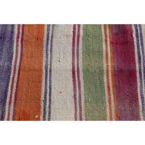 2.1x10.1 ft Vintage Kilim Rug, <b>Red</b> Abstract Turkish <b>Wool</b> Rug - Product Image 5