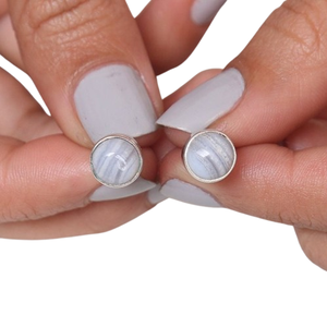 925 argent Sterling fait à la main pierres précieuses bleu dentelle Agate Spinner boucles d'oreilles 925 meilleure qualité solide femmes boucles d'oreilles bijoux - Product Image 1