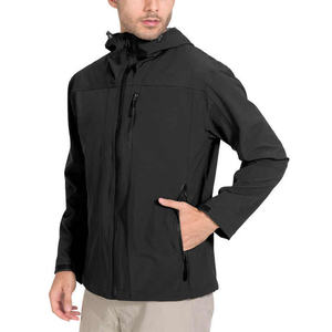 Haute qualité sur mesure hommes tactique Softshell à capuche en gros imperméable Bomber veste pour la randonnée en plein air col montant fermeture éclair - Product Image 1