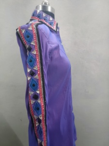 100 pour cent de verre matériel Western Showmanship chemise d'équitation équestre lavande Stretch taffetas Blings cheval de haute qualité - Product Image 5