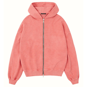 Sweat à capuche à fermeture éclair pour hommes délavés à l'acide fabriqué en usine sur mesure pour l'automne hiver sweat à capuche de style différent de haute qualité au meilleur prix - Product Image 3