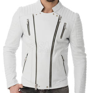 Venta al por mayor chaqueta de cuero de tamaño personalizado uso al aire libre chaqueta de cuero de cuello alto hombres chaqueta de invierno - Product Image 2