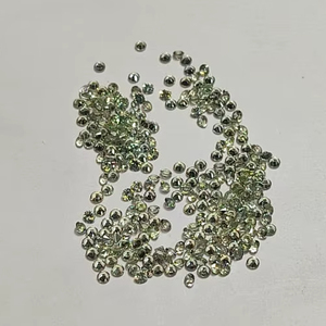 Piedras preciosas facetadas sueltas de zafiro verde de corte brillante redondo de 1,5mm naturales para la fabricación de joyas - Product Image 6