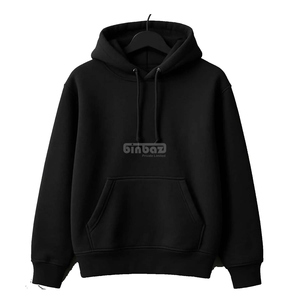 Sudadera con Capucha para Hombre, Estilo Cuero, Color Sólido, Bolsillo Frontal, Ropa Casual Urbana - Product Image 3