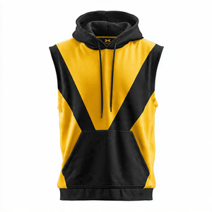 Men's Gym <b>Sleeveless</b> <b>Hoodies</b> Top Workout Fitness Singlet Hooded Top Muscle Fit Fitness Wear <b>Sleeveless</b> <b>Hoodies</b> Mens - Product Image 2