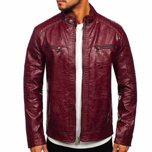Veste de moto de haute qualité à la mode pour hommes fabricant logo personnalisé veste en cuir blanc pour hommes vente en gros OEM - Product Image 2