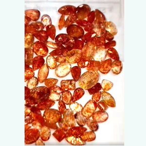 พลอยสีส้มธรรมชาติขนาด7x5มม. 9x7มม. เพชรรูปวงรี116.35ct ตัดมาก - Product Image 5