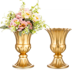 Best Selling <b>Set</b> of 2 Gold Color Best Selling Flower <b>Vases</b> at Who9lesale Prices With Great Quality for Weddings Decoration - Product Image 1