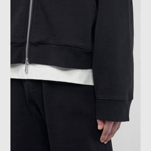 Sweat à capuche surdimensionné pour hommes, logo de broderie, 100% coton, sweat à capuche unisexe vierge, poids lourd 500gsm pour hommes, vente en gros - Product Image 2