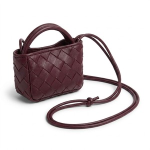 2026 Neue Mini Handgewebte Cobble-Tasche für Damen, Kleine Crossbody-Schultertasche aus PU-Leder, Lippenstifttasche mit Charm-Anhänger, OEM - Product Image 2