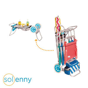 Chariot de chaise de plage Convertible en Table pliable | Chariots de plage | Meubles de plage prêts à être expédiés depuis l'espagne - Product Image 3