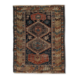 พรมขนสัตว์ทอลายเรียบสีน้ำเงินคลาสสิก Aalam ลายเรขาคณิตรูปเพชร รูปทรงสี่เหลี่ยมผืนผ้า สำหรับบ้าน ห้องนั่งเล่น ห้องนอน ทางเดิน-Paem-1357 - Product Image 1