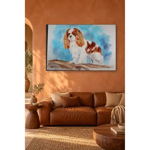 Impression sur toile de Fida Watercolor Cavalier sur un souche d'arbre - Product Image 4