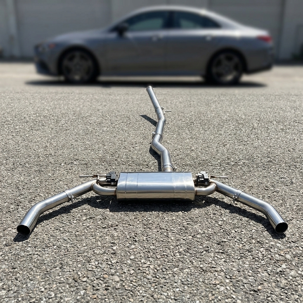 VantaFlow Stainless Steel Performance Catback Exhaust System Mirror Polished for Mercedes-Benz CLA250 2.0T 2014-2021
