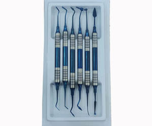 Alta calidad logotipo personalizado limpieza escalador dientes completo profesional dental 6 herramientas kit instrumentos quirúrgicos - Product Image 1