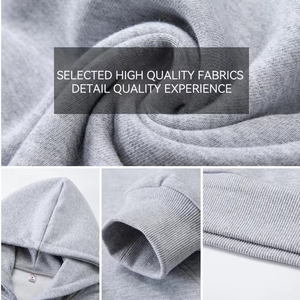 Sweat à capuche 100% en coton noir pour homme en tissu polaire - Product Image 5