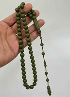 CRESCENT CRAFTS Tasbih musulman en résine, 8 mm, peint à la main, écologique, décoration d'intérieur, chapelet de prière, pompon islamique