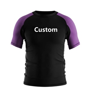 Jiu Jitsu Rashguard BJJ NO GI MMA เสื้อรัดรูประบายอากาศได้ดีผลิตจากโรงงาน - Product Image 1