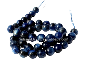 Precios razonables, cianita azul Natural, cuentas de iridiscencia de forma redonda de 8MM para hacer joyas, piedra de cristal curativa - Product Image 5